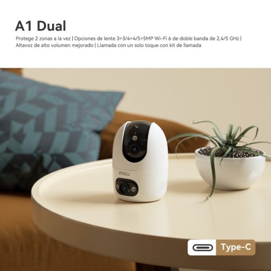 Câmera de vigilância Imou A1 Dual 6MP 2K Visão Noturna Interna Áudio Bidirecional