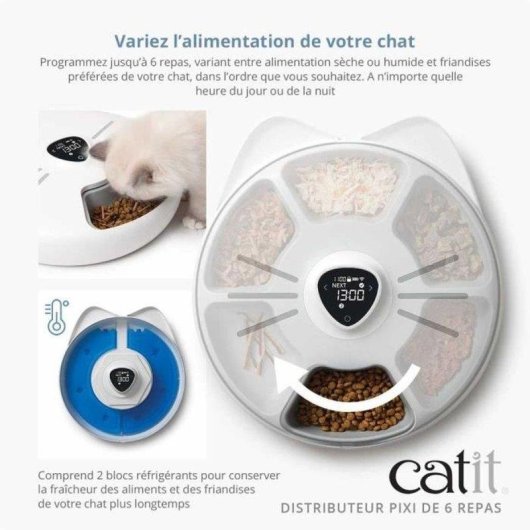 Catit Pixi Smart Distributore Automatico Gatto Display Táctil LCD Wi-Fi 6 Razioni