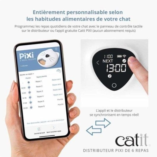 Catit Pixi Smart Distributore Automatico Gatto Display Táctil LCD Wi-Fi 6 Razioni