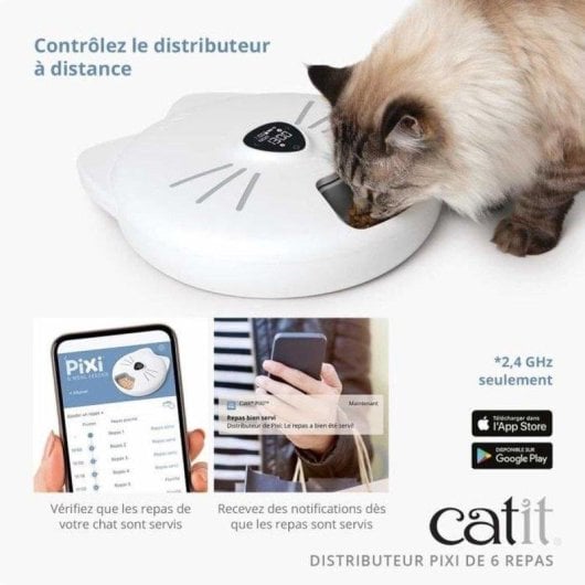 Catit Pixi Smart Distributore Automatico Gatto Display Táctil LCD Wi-Fi 6 Razioni