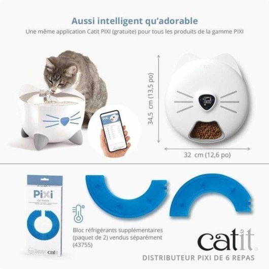 Catit Pixi Smart Distributore Automatico Gatto Display Táctil LCD Wi-Fi 6 Razioni