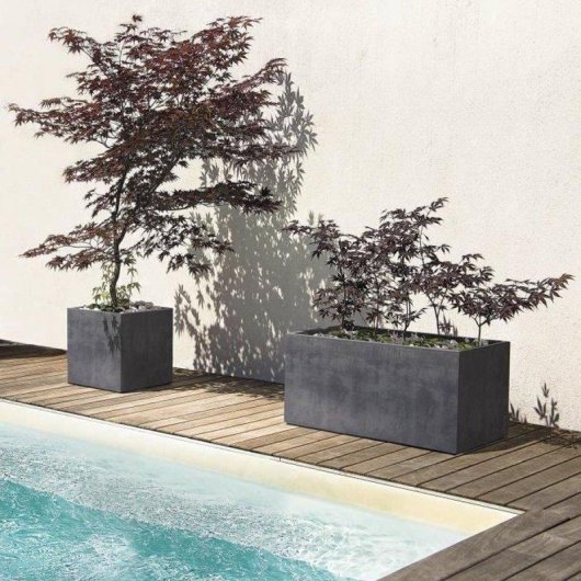 Bac carré Deroma Millennium 39 cm Antracite avec Réservoir d'eau