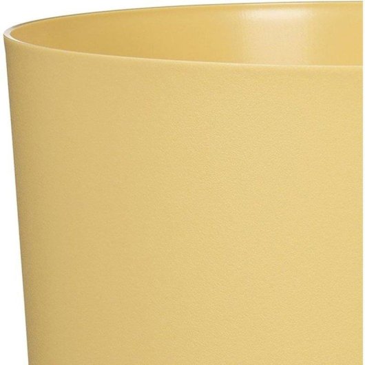 Jardinière Ronde Deroma 236 13L Ø29cm Jaune Mat avec Bac de Détente
