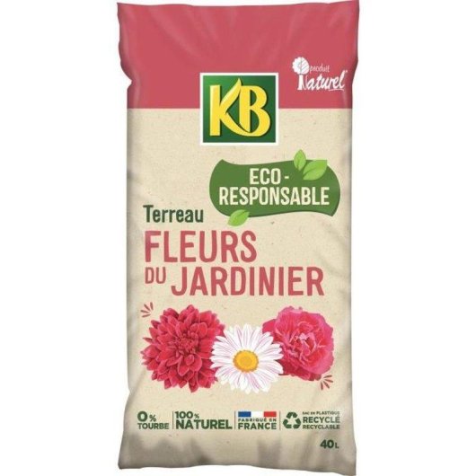 Tierra de plantación KB Eco-Responsible sin turba 40 L para flores