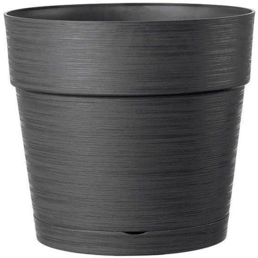 Jardinière Deroma Save R 58L Gris Sombre Réservoir Eau Plastique Recyclé