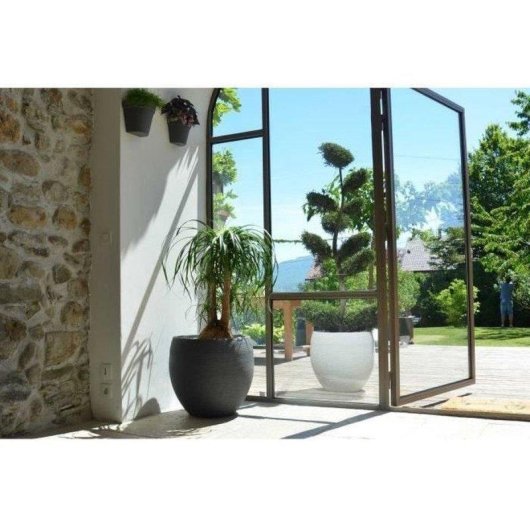 Pot rond EDA Graphit Ø50 cm 46 L Gris Anthracite Mate