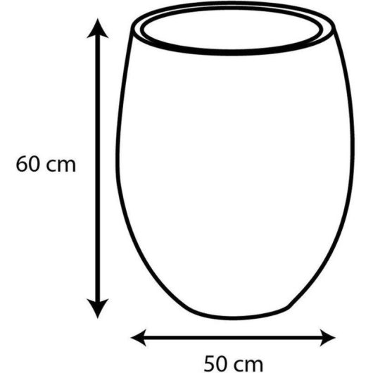 Pot Rond EDA Egg Graphit 53L Ø50x60cm Gris Antracite
