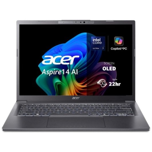 Portátil Acer Aspire 14 AI A14-52M-75M1 14" Intel Core Ultra 7 256V 16GB 1TB SSD Intel Arc Graphics 140V Windows 11