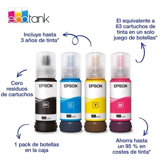 Impresora Inyección de tinta Wi-Fi Epson EcoTank ET-2910 multifunción color
