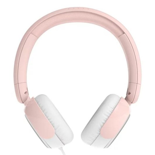 Auriculares Philips TAK2000PK/00 com cabo, microfone integrado, design ajustável rosa