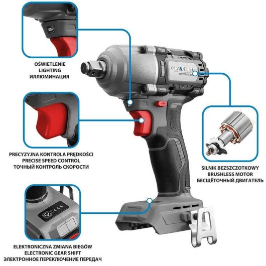Llave de impacto Graphite Energy+ 18V 450Nm sin escobillas