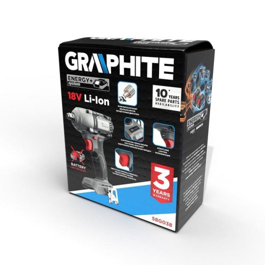 Llave de impacto Graphite Energy+ 18V 450Nm sin escobillas