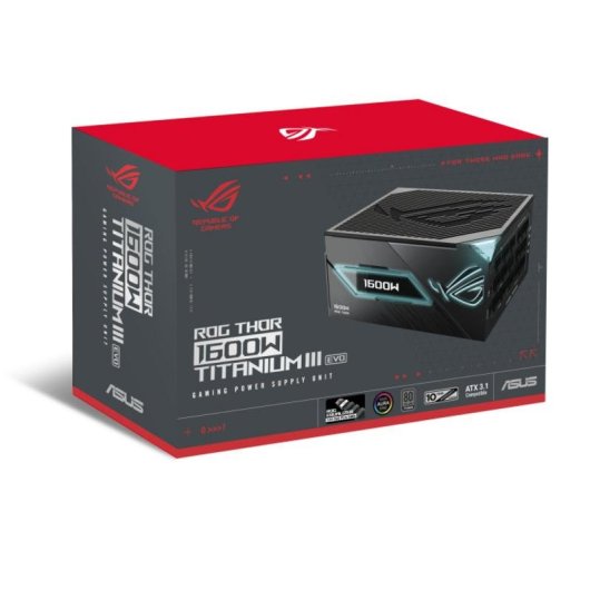 Source d'Alimentation ASUS ROG THOR-1600T3-GAMING-EVO 1600W 80 PLUS Titanium modulaire OLED