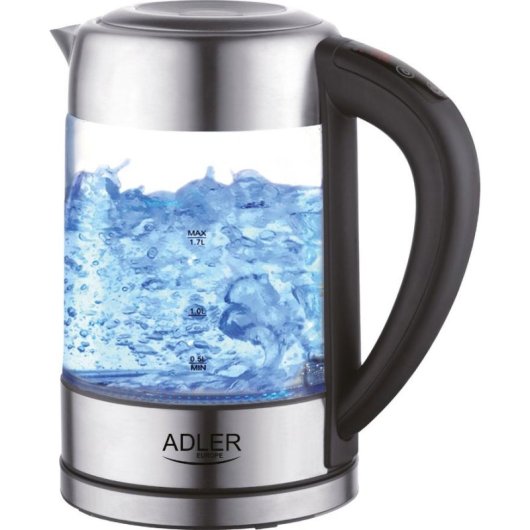 Tetera eléctrica Adler AD 1247 NEW 1,7 L 2200 W Vidrio LCD