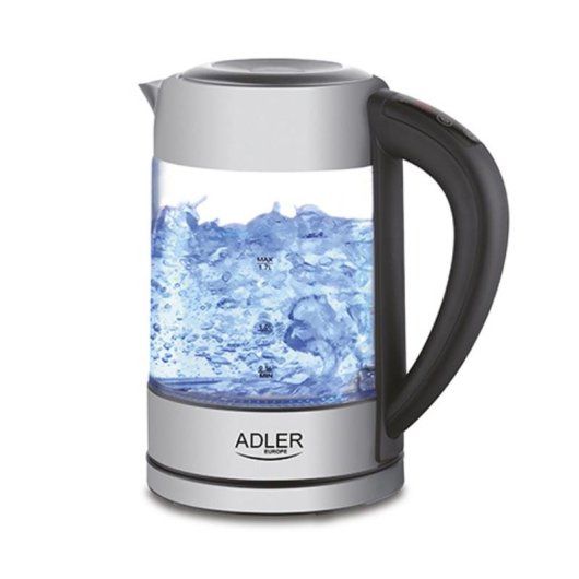 Tetera eléctrica Adler AD 1247 NEW 1,7 L 2200 W Vidrio LCD