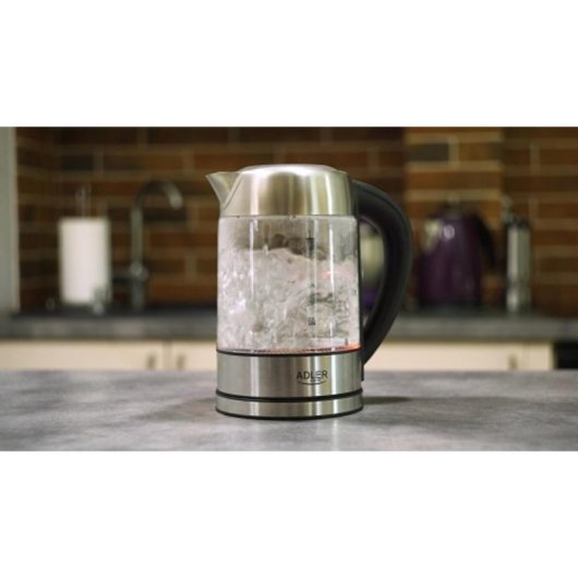 Tetera eléctrica Adler AD 1247 NEW 1,7 L 2200 W Vidrio LCD