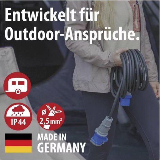 Cable extensión CEE Brennenstuhl 25 m goma neopreno IP44