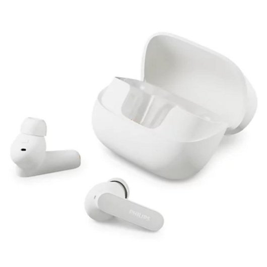 Auriculares Philips TAT3000WT/00 inalámbricos Bluetooth con cancelación híbrida de ruido blanco