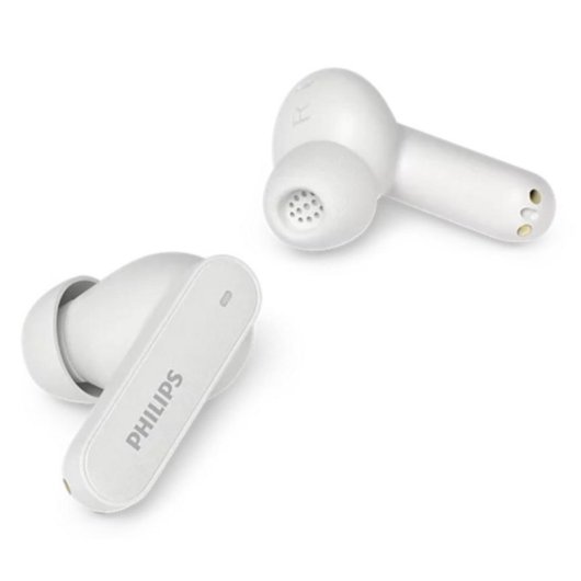 Auriculares Philips TAT3000WT/00 inalámbricos Bluetooth con cancelación híbrida de ruido blanco