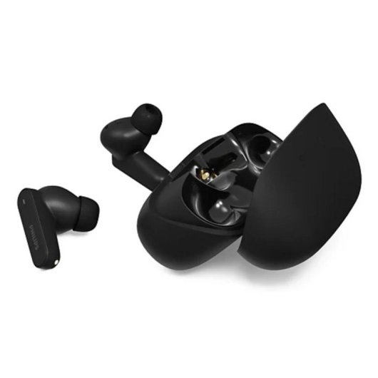 Auriculares Philips TAT3000BK/00 sem fios Bluetooth com Cancelamento híbrido de ruído, microfone, preto