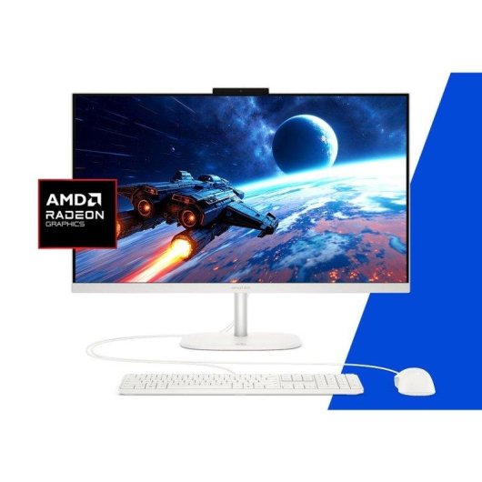 All-in-One PC HP OmniStudio 27-cv0012ns AMD Ryzen 5 16GB 1TB SSD Radeon 27" FreeDOS Weiß