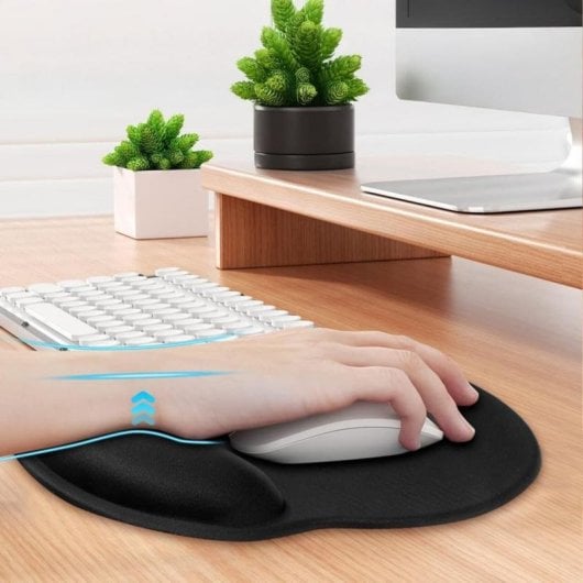 Tappetino Mouse Goobay A200 Poggia Polso Gel Antiscivolo