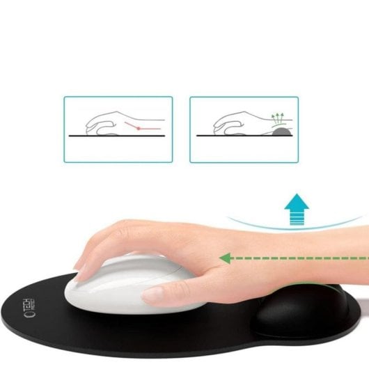 Tappetino Mouse Goobay A200 Poggia Polso Gel Antiscivolo