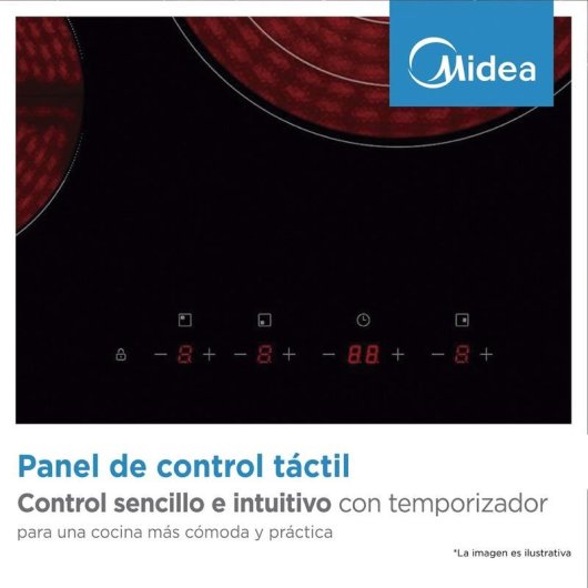 Placa de Indução Midea 2 Zonas Flex WiFi 7400 W