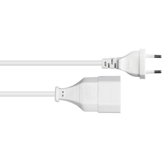 Cable de extensión Euro Varia Tipo C 0,2 m 0,75 mm² blanco
