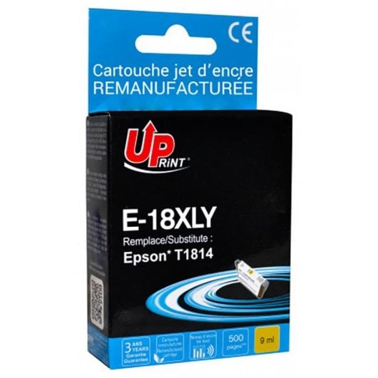 Cartouche d'encre UPrint E-18XLY Jaune 9ml pour Epson T1814