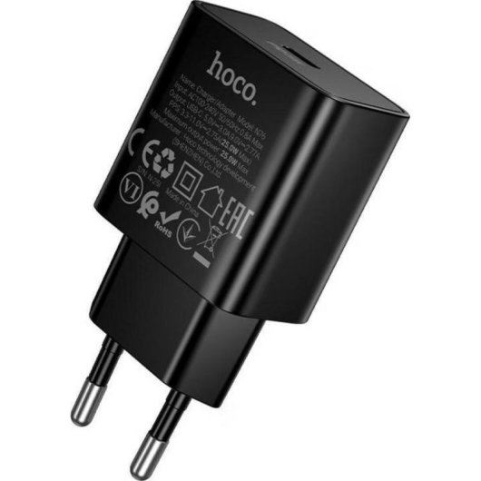 Cargador USB-C Hoco N76 25W Carga Rápida PD QC