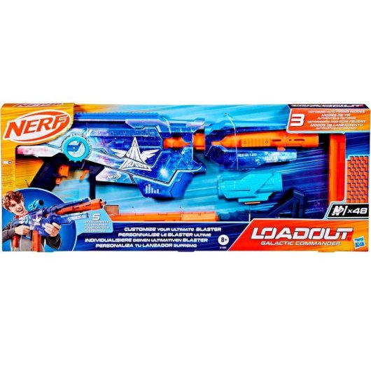 Lançador Hasbro Nerf Loadout Galactic Commander 3 Modos 48 Dardos
