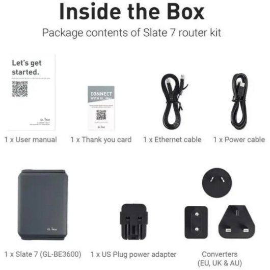 Router GL.iNet Slate 7 WiFi 7 Dual 2,5G VPN portable écran tactile