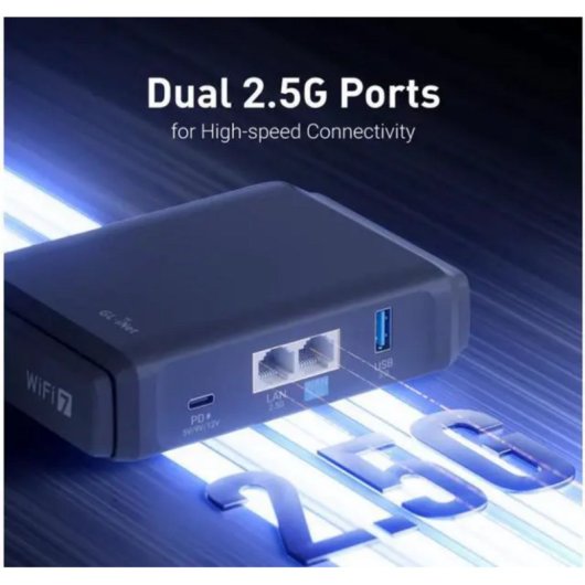 Router GL.iNet Slate 7 WiFi 7 Dual 2,5G VPN portable écran tactile