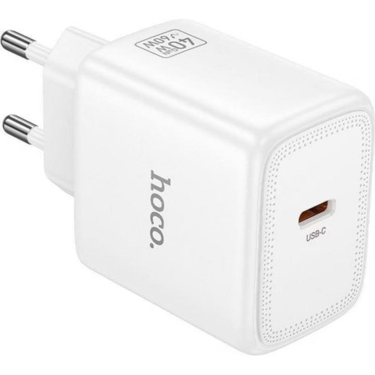 Cargador USB-C Hoco N83 GaN 40W PD3.2 AVS PPS Blanco