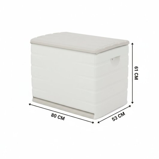 Baúl De Jardín De 260 Litros - Baúl De Exterior Multiusos Para Terraza Y Balcón 80 X 61 X 53 Cm
