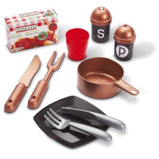 Cocina de juguete infantil Ecoiffier Coquillette Roja con horno, fregadero y accesorios