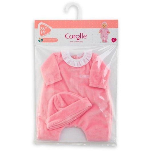 Conjunto de Pijama y Gorro para Muñeca Corolle Mon Grand Poupon 36 cm
