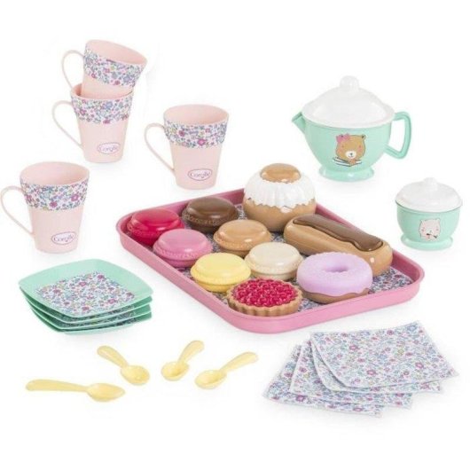 Jeu de Thé et Goûter Corolle Ma Dinette 30 Pièces Pastel Floral