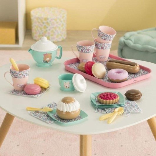 Jeu de Thé et Goûter Corolle Ma Dinette 30 Pièces Pastel Floral