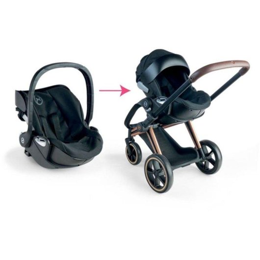 Portacuna y tumbona 2 en 1 Corolle Cybex Priam Negro Mate 36–42 cm