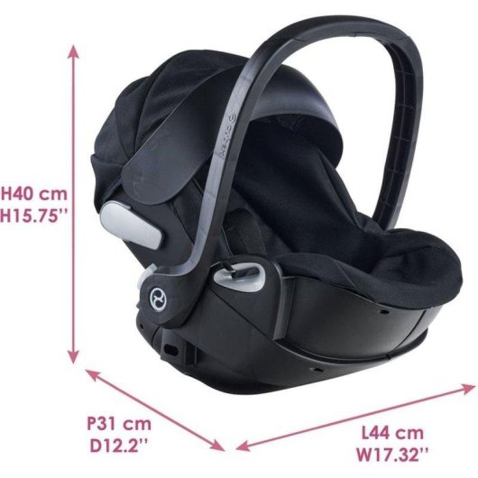 Portacuna y tumbona 2 en 1 Corolle Cybex Priam Negro Mate 36–42 cm
