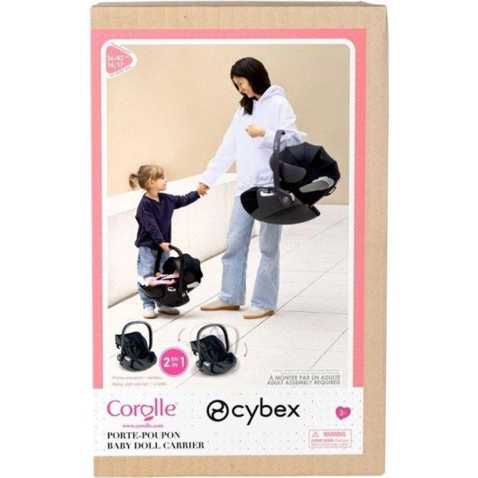 Portacuna y tumbona 2 en 1 Corolle Cybex Priam Negro Mate 36–42 cm