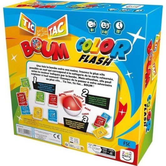 Juego de palabras Tic Tac Boum Color Flash con temporizador electrónico para fiestas