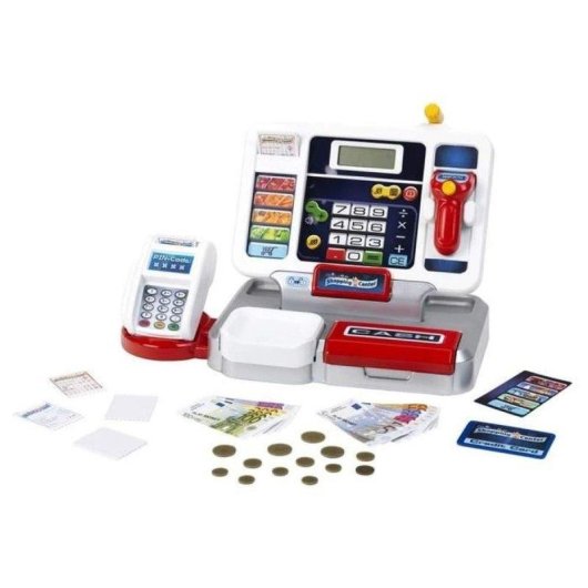 Caja registradora electrónica infantil Klein Shopping Center con pantalla desmontable y terminal de pago