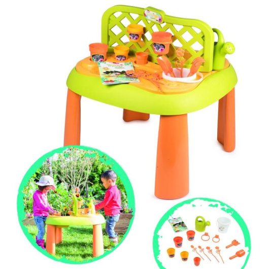 Mesa de Jardinería Infantil Smoby Silence Ça Pousse Anti-UV con Accesorios