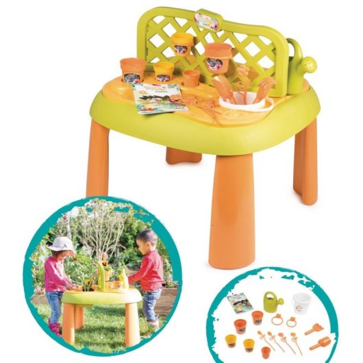 Mesa de Jardinería Infantil Smoby Silence Ça Pousse Anti-UV con Accesorios