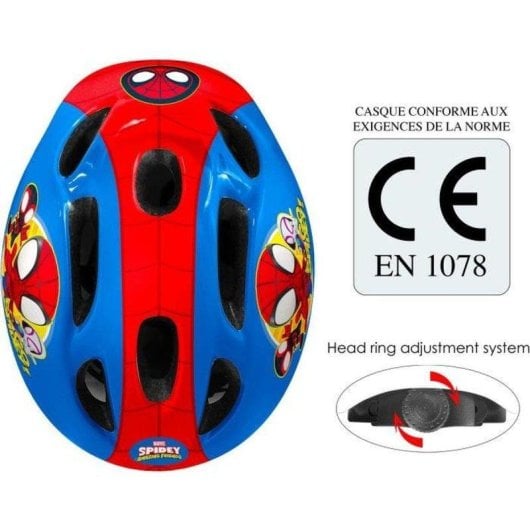 Capacete Infantil Stamp Spidey S 53-56cm Ajustável