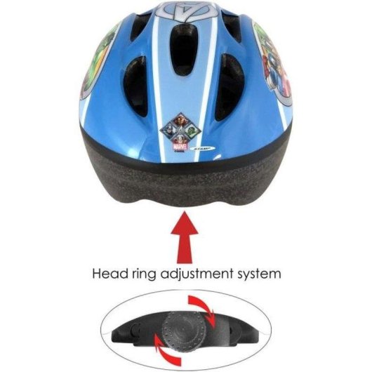 Casco Infantil Stamp Avengers Talla S Azul Bici Skate Patines