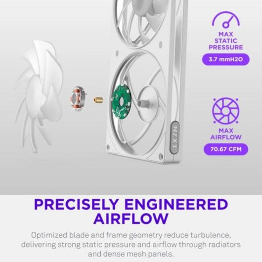 Raffreddamento Aria NZXT RGB 120 mm 2400 rpm LED RGB indirizzabile